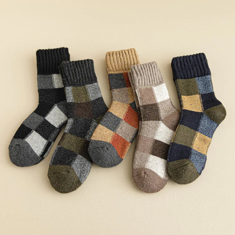 Alpine Wool Colorblock Socks (5 Pairs)