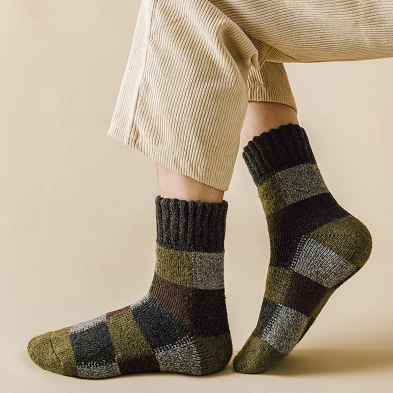Alpine Wool Colorblock Socks (5 Pairs)