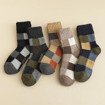 Alpine Wool Colorblock Socks (5 Pairs)