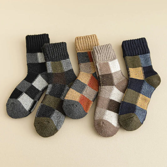Alpine Wool Colorblock Socks (5 Pairs)