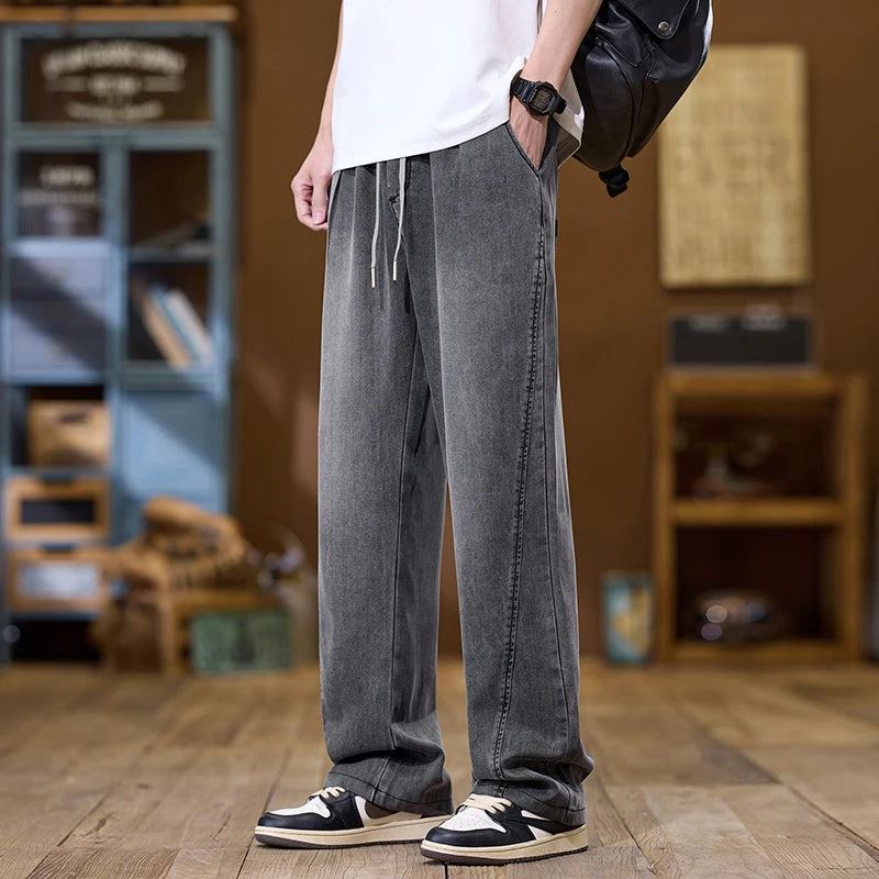 Elvano Straight Denim Trousers